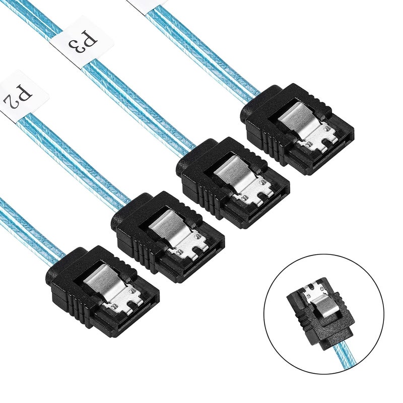 Twozoh كابل داخلي Mini SAS إلى SATA بطول 3.3 قدم، Mini SAS 36Pin SFF-8087 ذكر إلى 4 SATA 7Pin أنثى كابل تفريغ للأمام (1م) - Image 4